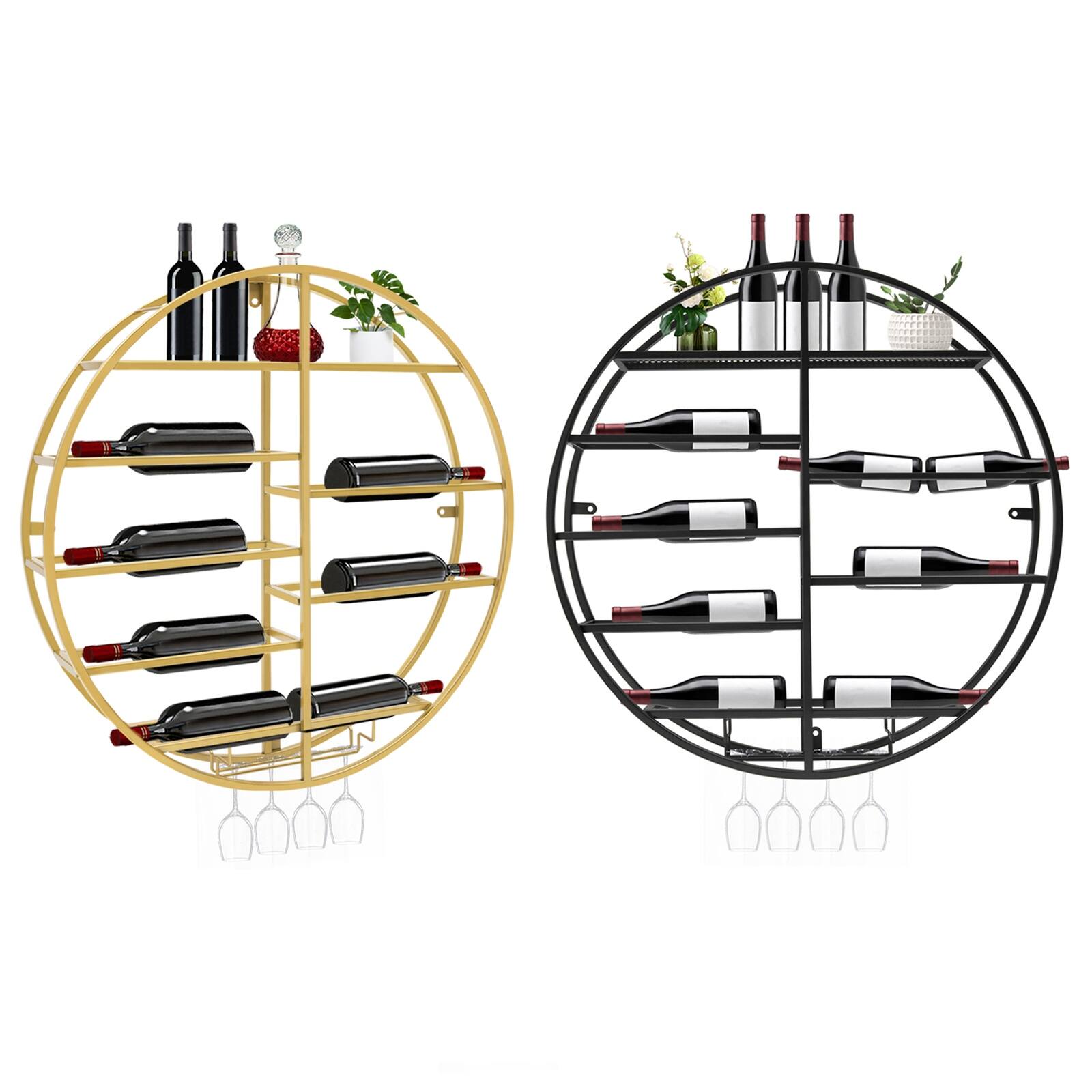 Wall Mounted Wine Rack 23.6" Metal Wine Glass Shelf On Sale Bed